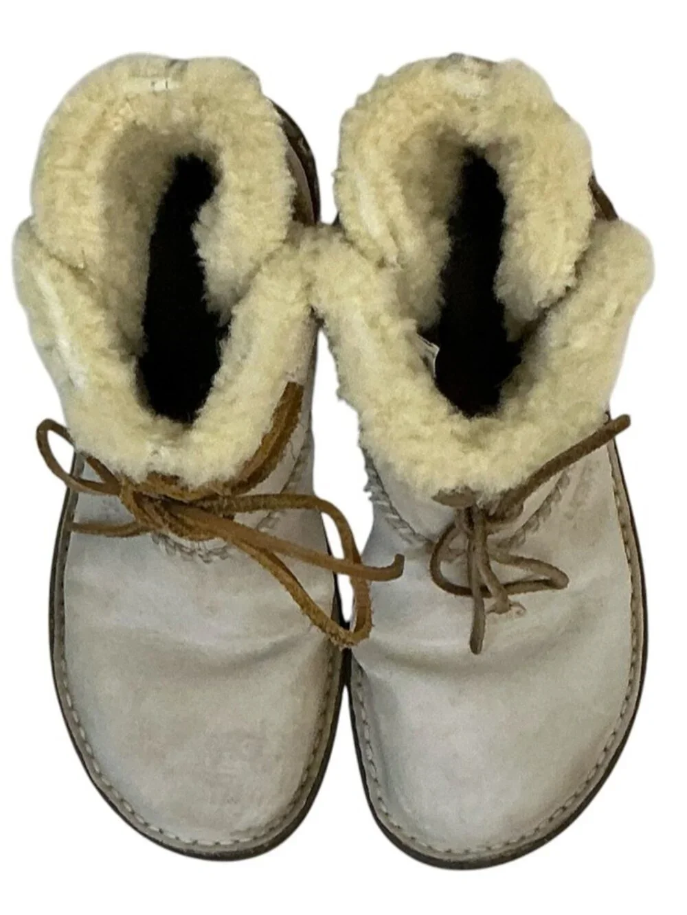 UGG Australia Ankle Boots Womens Cove Suede Leather 5178 Beige Cream US size 9